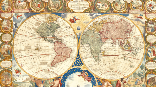 世界地図　OLD MAPS　Edition teNeues1990 本 世界地図 OLD MAPS Edition teNeues1990